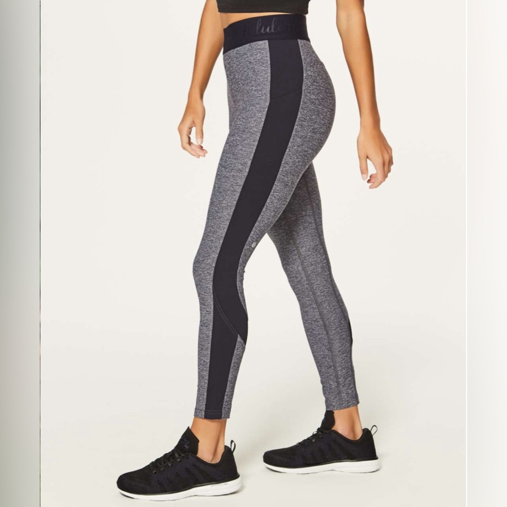 lululemon athletica Gray and Black Leggings